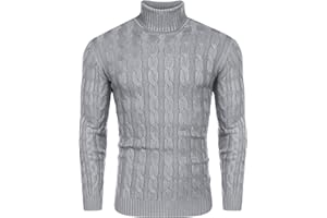 COOFANDY Herren Pullover mit Rollkragen Strickpullover Winter Rollkragenpullover Slim Fit Basic Turtleneck Pulli Sweater