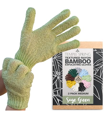 body scrub handschuh Peelinghandschuh Körper - 2er Pack Exfoliating Gloves - Sanfte und Glatte Haut MTB- & E-MTB-Dämpfer einstellen air color:purple quality gloves can be