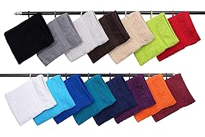 ‎HOMETEX PREMIUM TEXTILES Set of 10 Wash Mitts White 16 x 21 cm | 100% Cotton Terry | Oeko-Tex Standard | Premium Quality 500 g/m²