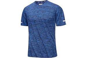 MAGCOMSEN Tee Shirt Homme Chemise D'entraînement Respirante à Séchage Rapide Chemise Course à Manches Courtes T-Shirt de Fitness