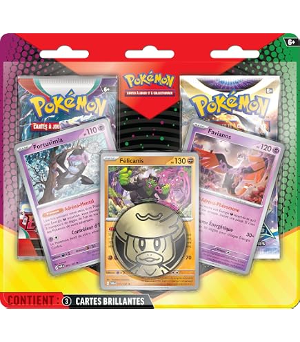 Pokémon Mini Caja Escarlata Y Violeta – Fábula Nebulosa Con 2 Refuerzos, Pegatinas Y Carta Artística