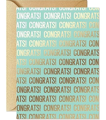 Biglietto D'auguri Hallmark Con Gatto Per Esami – Design Simpatico Con Dettagli In Foglia Oro, 16x16 Cm - 4