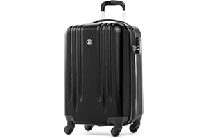 FERGÉ set di 3 valigie cabina media XL Marseille - bagaglio a mano rigido dure leggera valigetta 4 ruote