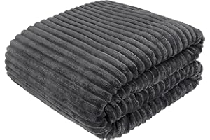 ‎COTTON MARKET Cottonmarket Decken 170x210 cm - Zweiseitig Tagesdecke - Kuscheldecke Flauschig für Wintergarten und Balkon - Blanket für Terrasse - Gartenmöbel Überwurfdecke - Felldecke Grau