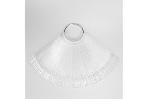 JND Professional 50pcs Nail Colour Display Swatch Sticks, Pop Sticks, Nail Art Palette Tip Display (Ring, Clear)