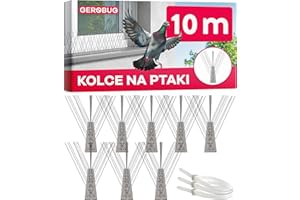 GEROBUG Kolce odstraszające gołębie ze stali nierdzewnej 10 m – skuteczna ochrona przed gołębiami na balkon, belki dachowe i rynnę dachową – kolce do obrony przed ptakami, ochrona przed ptakami