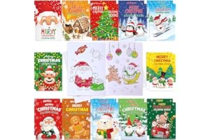 FACCITO 48 Libri da Colorare Natalizi in Blocco per Bambini Bomboniere Attività Vacanze Natalizie Invernali Mini Libro da Colorare Calza Regalo per Feste per Bambini Attività Scolastiche in Classe