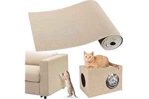 Gimars Tapis Griffoir Autocollant 200 x 40 cm, Protection pour Canapé et Meubles, Utilisable sur Le Mur, DIY, Polygriffe pour Chat