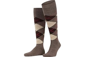 Burlington Uomo Edinburgh Calzini Lunghi Traspiranti Termoregolanti Antiodore Lana Sottili Morbidi Caldi Rinforzati Motivo Fantasia Argyle Taglia Unica Idee Regalo 1 Paio