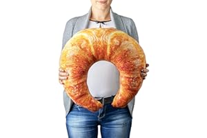 Froster Croissant Riscaldante - Cuscino Gigante con Borsa con Noccioli di Ciliegio, Cuscino Termico da Viaggio, Regalo per lei lui