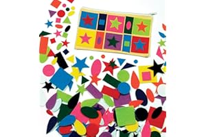 Baker Ross Formas de fieltro autoadhesivas Baker Ross (paquete de 195) para que los niños decoren, manualidades