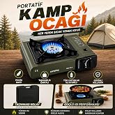 Portatif Kamp Ocağı Kartuşlu Tekli Ocak Piknik Kamp ve Karavan İ&ccedil;in Taşınabilir