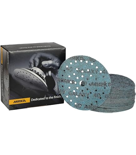 MIRKA Gold Grip Schleifscheiben – 150 Mm, Korn 60, 15 Löcher, 50 Stück, Für Holz & Lackiertes Aluminium