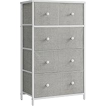SONGMICS LVT24H Commode, kast, met 8 laden, industrieel design, metalen