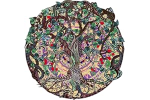 AAGOOD Puzzles en Bois, 200 pièces de Puzzle en Forme d'animal de Forme Unique pour Adultes et Enfants, idéal pour la Collection de Jeux en Famille Arbre de la Vie