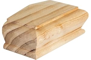 BLUEPRINT JOINERY LTD Cambridge Clear Pine Pyramid Newel CAPS 90mm, Half Stair Newel Post Cap 120x58x50mm, Recessed to Suit a 90mm x 90mm Newel