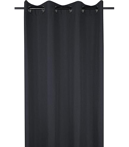 Voilage Grande Hauteur A Oeillets 140 X 280 Cm Effet Lin Tissé Janice