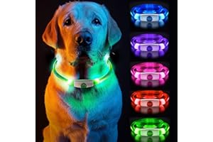 Just Pet Zone Dog Collar light for the dark, Silicone Collar Flashing Led Light for pets- USB Rechargeable - Makes Your Dog Visible