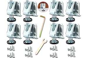 Overpassing 8 Pcs M10 Heavy Duty Adjustable Furniture Leveler, Furniture Leveling Feet With Locking Nuts, Stable Support, Suitable For Tables, Cabinets, Shelving Units And Workbenches
