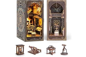 ITEFDTUTNE Book Nook Kit für Erwachsene, DIY Miniatur Puppenhaus Booknook Kit mit Led-Licht, 3D Holz Bücherregal Puzzle Booknook einfügen Dekor Handwerk für Erwachsene Teenager Geschenke, Museum