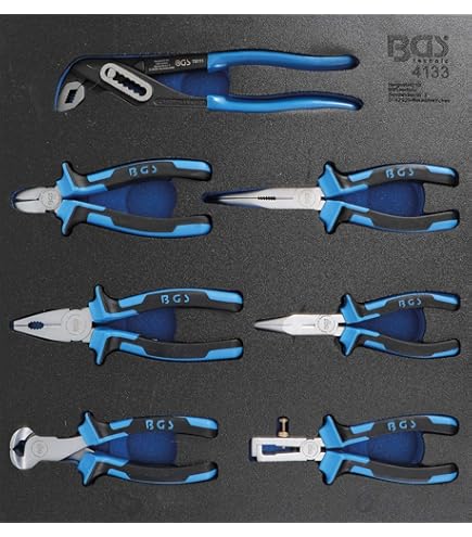 BGS 4041 - Insert De Servante D'atelier 1/3 : Jeu De Poinçons Creux , Marteau - 15 Pièces