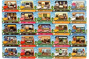 PEMY Lot de 25 Mini Cartes NFC Compatible Animal Crossing New Horizons, Compatible Nintendo Switch, New 3DS, Wii U - Sanrio S1-#S25 Rares Villageois avec Boîte de Rangement