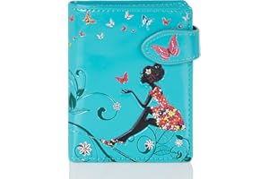 Shagwear Junge Damen Geldbörse Small Purse und Designs (Schmetterling/Butterfly Oasis)