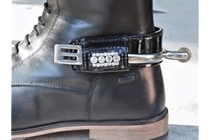 Tysons Breeches Spur Protection Boot Protection Leather Patent Brown Black Boots Protection Glitter Rhinestone