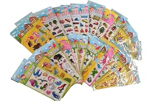 fat-catz-copy-catz 25 Petites Feuilles de Stickers pour Enfants pour Artisanat, Scrapbooks, Création de Carte, Sacs Surprise: Insectes; Voitures; Camion, Mode, Ours Mignons, Lapins, etc