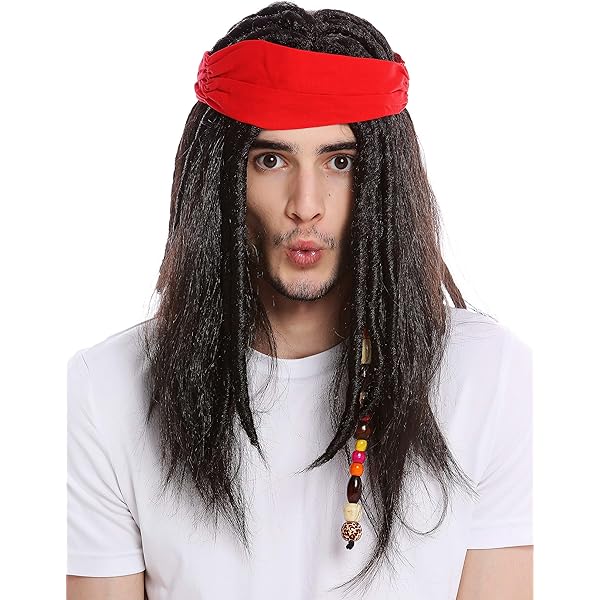 PARRUCCA DA PIRATA MARRONE CON BANDANA | Euro 17.50 - Foto 12
