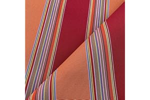 DISCOVER LIFESTYLE & FASHION FABRICS Tough Waterproof Aqua Tech Outdoor Canvas Marine Cordura Fabric Garden Furniture Seat Covers Deckchairs Gazebos Tents Table Top Bags Upholstery | 60 Inch - 150 cm | per Half Metre (Orange/Red)
