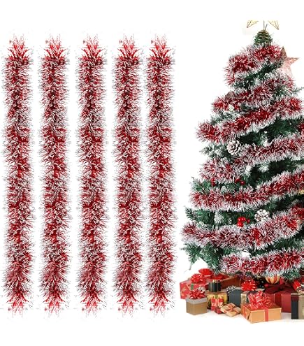 Ghirlanda Albero di Natale, 4PCS Festoni Natalizi, 3M Festoni Albero di