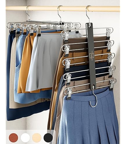 48 Grucce Salvaspazio In Plastica Resistente: Ganci Magici Per Organizzare Armadio, Pantaloni E Camicie