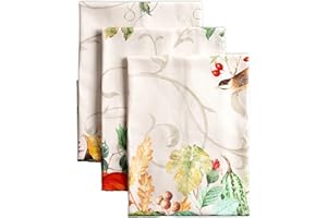 Maison d' Hermine Lumina 100% Baumwolle Set von 3 Multi-Purpose Küchenhandtuch | Bar Handtücher | Thanksgiving/Weihnachten (50cm X 70cm)