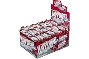 Happydent Chicle sin Azúcar con Xilitol Sabor Fresa - Paquete de 200 x 2.20 gr - Total: 440 gr