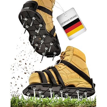 20 Pointes Aérateur Gazon IKOPFLN - 42mm - Acier Inoxydable - Pour Chaussures - Aération Pelouse Manuel