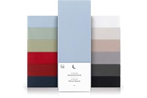 Blumtal® Prześcieradło z gumką 90x200 cm - Prześcieradło z mikrofibry 90x200 cm - Certyfikat Oeko-Tex - Jasnoniebieski