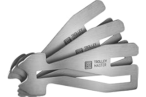 FABACH Trolley-Master brelok ze stali nierdzewnej do wszystkich wózków na zakupy, srebrny