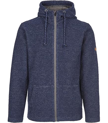 Trespass Men's Fleece Tableypipe - Coverstitch Detail, Hooded Knitted Fleece Full Front Zip 2 Zip Pockets Binding At Hem And Cuffs 100 Polyester