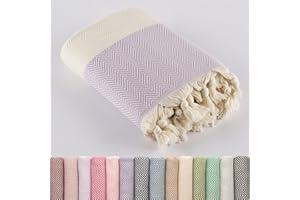 LUCIDUS 100x180 cm Strandtuch Hamamtuch Saunatuch Badetuch Picknickdecke Saunahandtuch Strandhandtuch 100% Baumwolle, Damen&Herren Extra Leicht (Mauve)