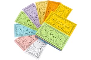APOSTROPHE GAMES Opoly Soldi del gioco-520 pz Soldi falsi per giochi da tavolo -65 di ogni disegno di legge in 8 Denominazioni– $1, 5, 10, 20, 50, 100, 500, & $1000 - Soldi di carta per finta giocare cassiere, Refill