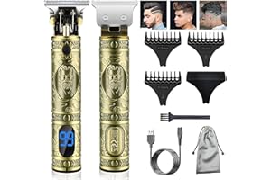 TIERNEY Haarschneidemaschine Profi Haarschneider, Rasierer Herren Elektrisch, Wiederaufladbar Bartschneider Barttrimmer Langhaarschneider Set, Schnurloser Trimmer mit LED-Anzeige und 3 Führungskämmen