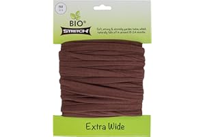 Biostretch Attaches et Ficelles Extra-Larges pour Arbres et Plantes pour Grandes Plantes et Arbres, Attaches pour Arbre Extensibles et Larges pour Plantes Respectueuses de l'environnement (Marron 8M)