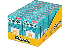 Ricola - Bonbons aux Plantes Suisses - Parfum Sève de Pin des Alpes - Sans Sucres - 20 Boîtes de 50g