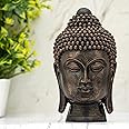 Global Grabbers New face Head Buddha Statue showpiece Idol Home Decor Items for Living Room and Gifts (Antique Copper)