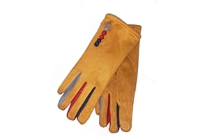 Vera Tucci 'Margot' Ladies' Gloves Suede Feel Touch Screen Multi Coloured Fingers G05