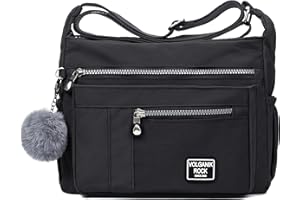 VOLGANIK ROCK Crossbody Bag for Women Medium Size Multi Pockets Handbag Shoulder Bag for Women RFID Pocket Lightweight Water resistant Shoulder Bag for Daily Use Messenger Bag
