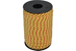 Corderie Italiane 006040637 Treccia Sky cordón trenzado, amarillo/rojo