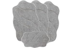 EMMAHOME ROMANY GYPSY CARAVAN MICROFIBER WASHABLE MATS 4pcs SET, 75x125cm - 18mm THICKNESS, Ubaldo (Grey)