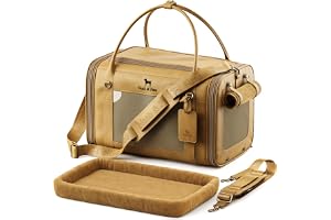 Noah & Paw Mjuk Kattbur Liten Hundbärväska för Små Hundar, TSA-Godkänd Flygbolag 46x28x28cm Kattbur, Reseväska för Husdjur, L